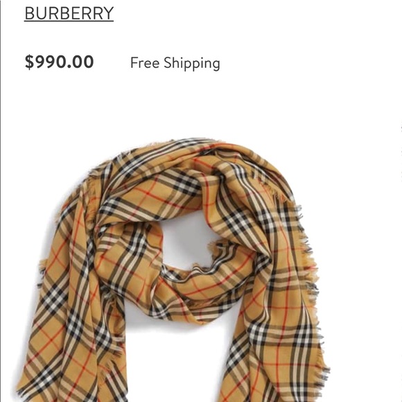 🔥ON HOLD! ❤️AUTHENTIC SUPER RARE BURBERRY TRENDY VINTAGE-TARTAN SCARF! - Picture 2 of 4